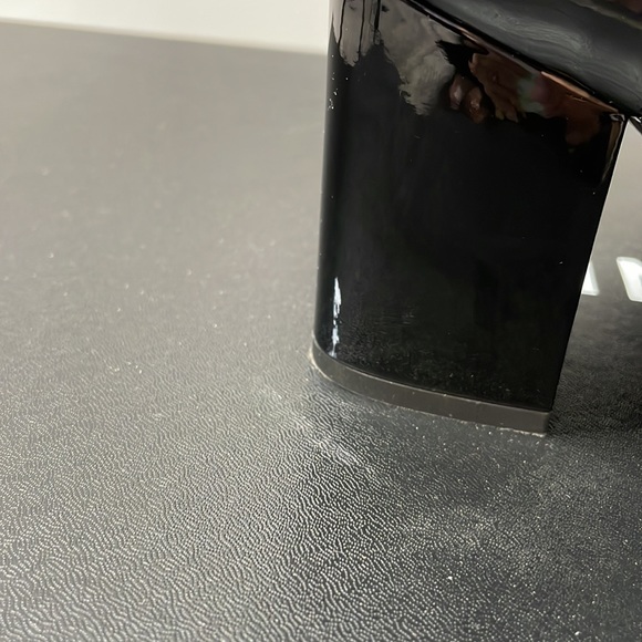 CHANEL Knee High Chain Boots Black size 38.5 - Picture 3 of 11